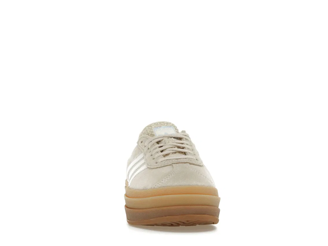 Детские кроссовки на платформе Gazelle Bold Adidas, Wonder White/Cloud White/Clear Sky — фото 2