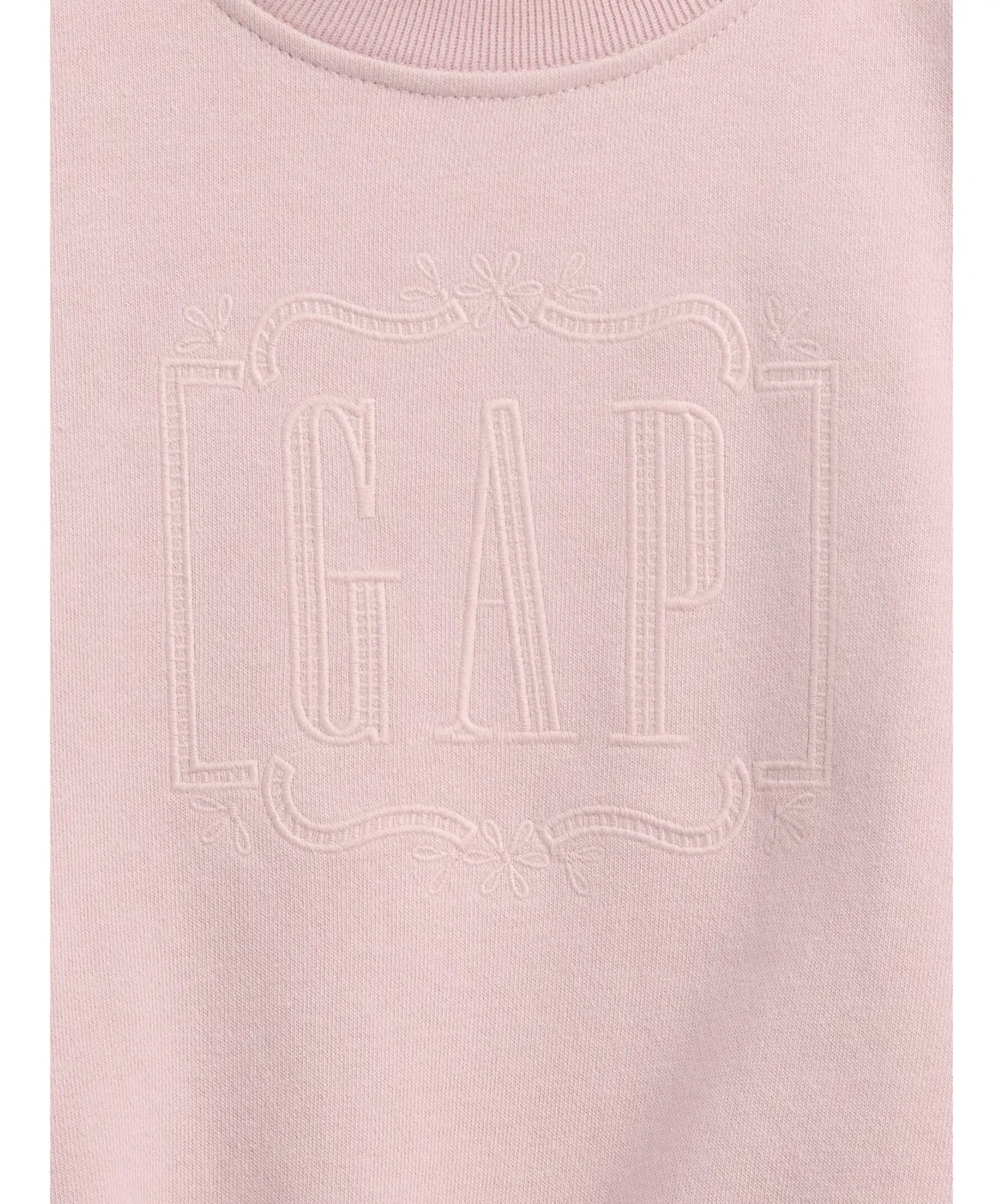 Детский свитшот с длинным рукавомVintage Soft French Terry GAP Logo GAP, Pink — фото 4