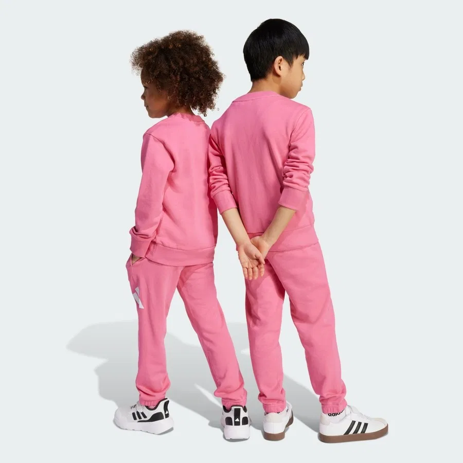 Детский спортивный комплект из футера с длинным рукавом Essentials Joggers Set adidas, Сине-белый — фото 2