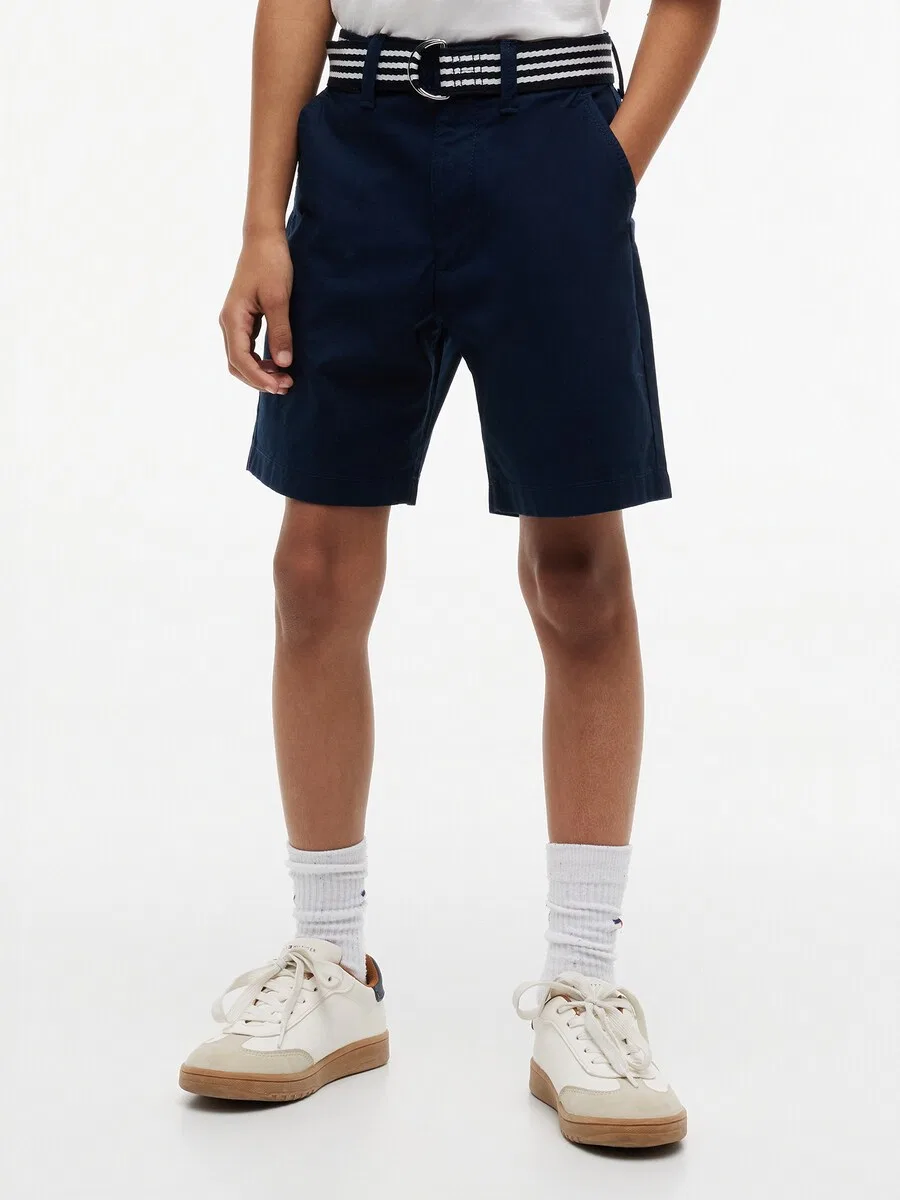 Детские свободные шорты, темно-синие Tommy Hilfiger Kids — фото 2
