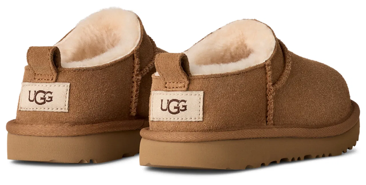 Детские ботинки для девочек с низким профилем UGG Micro, UGG, Chestnut — фото 3