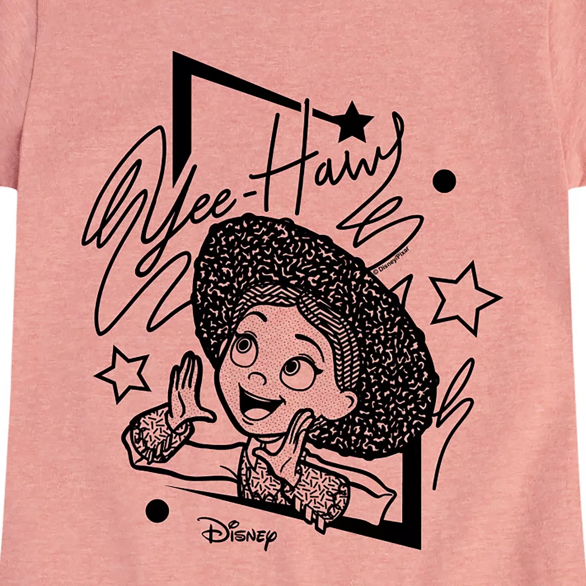 Детское футболка с принтом Jesse Yeehaw Disney, Цвет Desert Pink — фото 2
