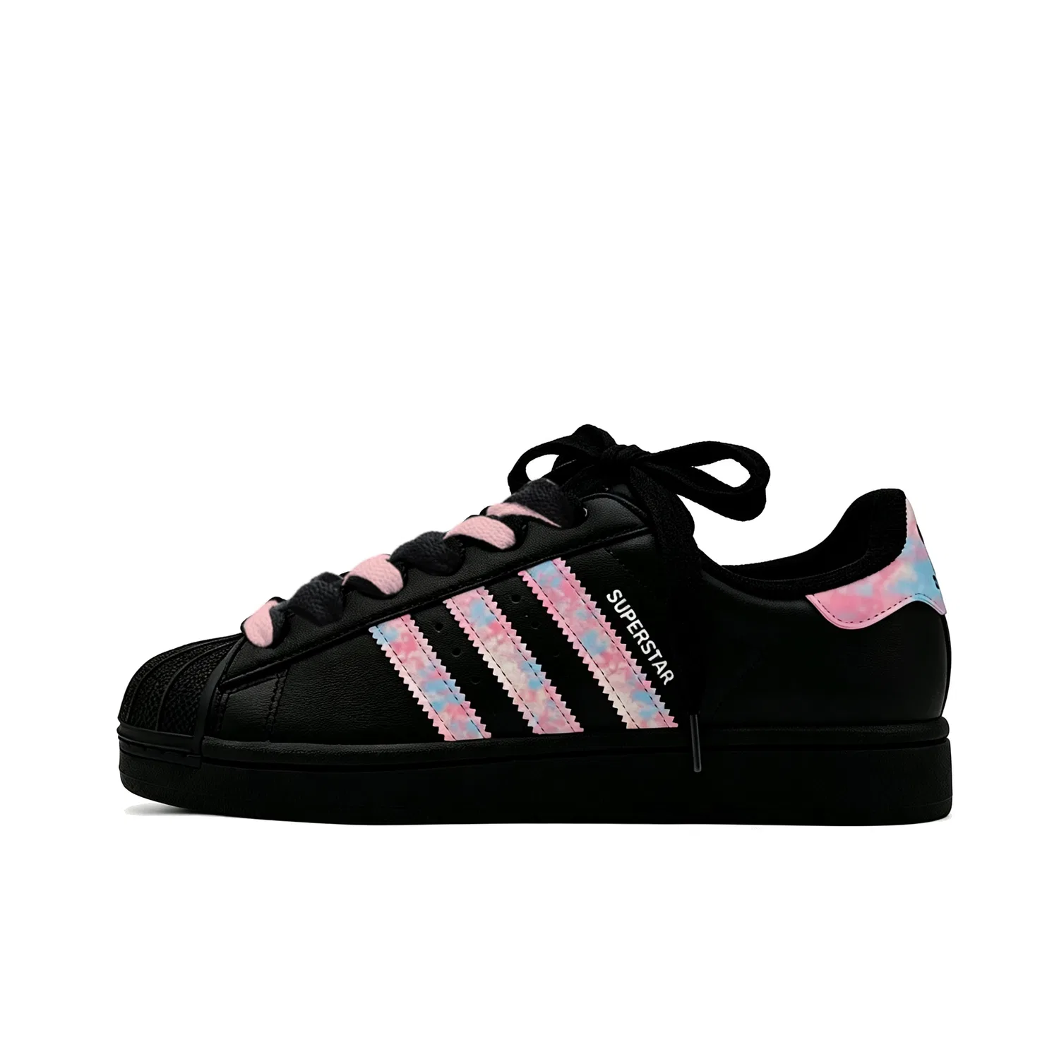 Детские кроссовки с низким верхом Superstar Black/White Adidas Originals, Черный/Белый — фото 3