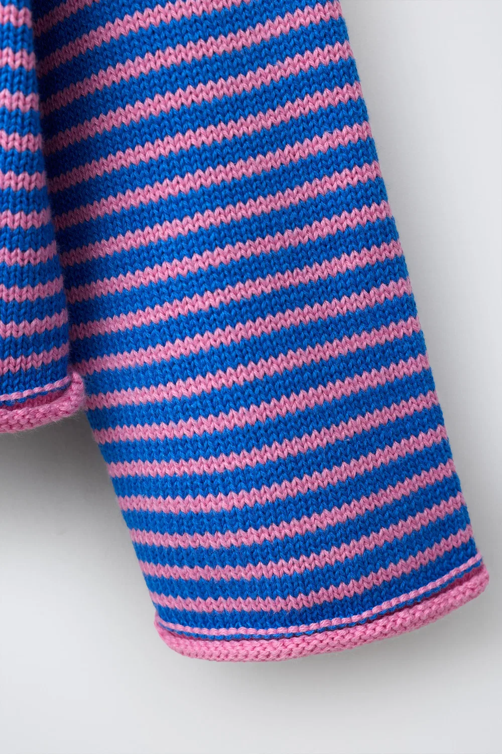 Вязаный джемпер в полоску с вышитым сердечком. ZARA, Multicoloured — фото 4