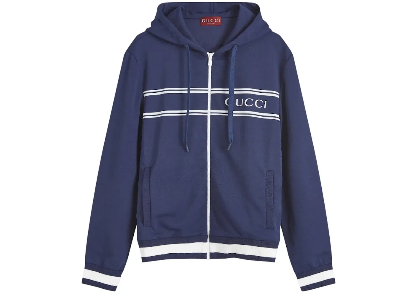 Мужская худи с принтом Gucci Logo-Print, Navy