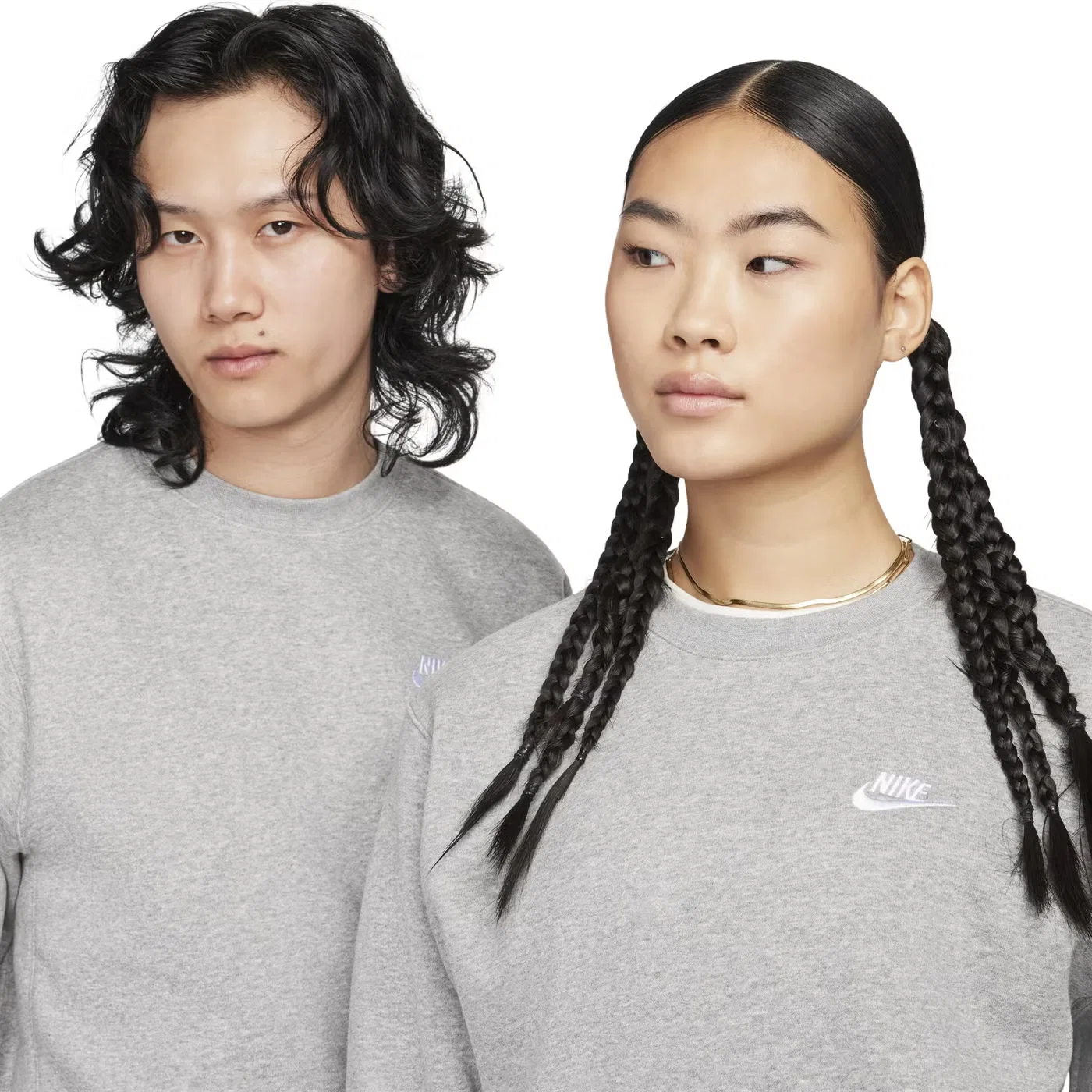 Пуловер с круглым вырезом Nike, серый — фото 2