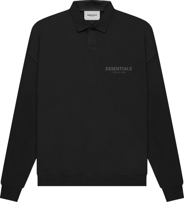 

Лонгслив Fear of God Essentials Long-Sleeve Polo 'Stretch Limo', черный