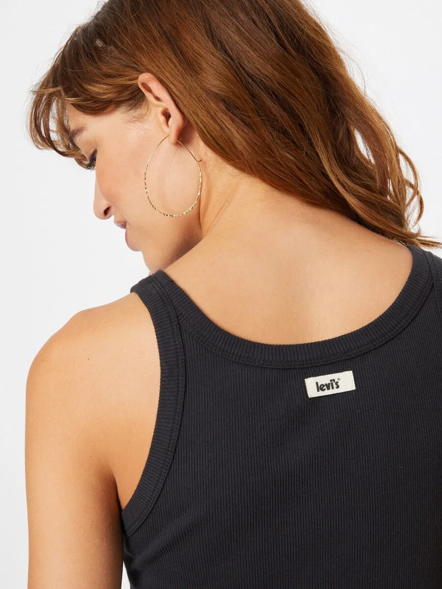 Майка LEVI'S Top 'Racer Tank' черного цвета — фото 2