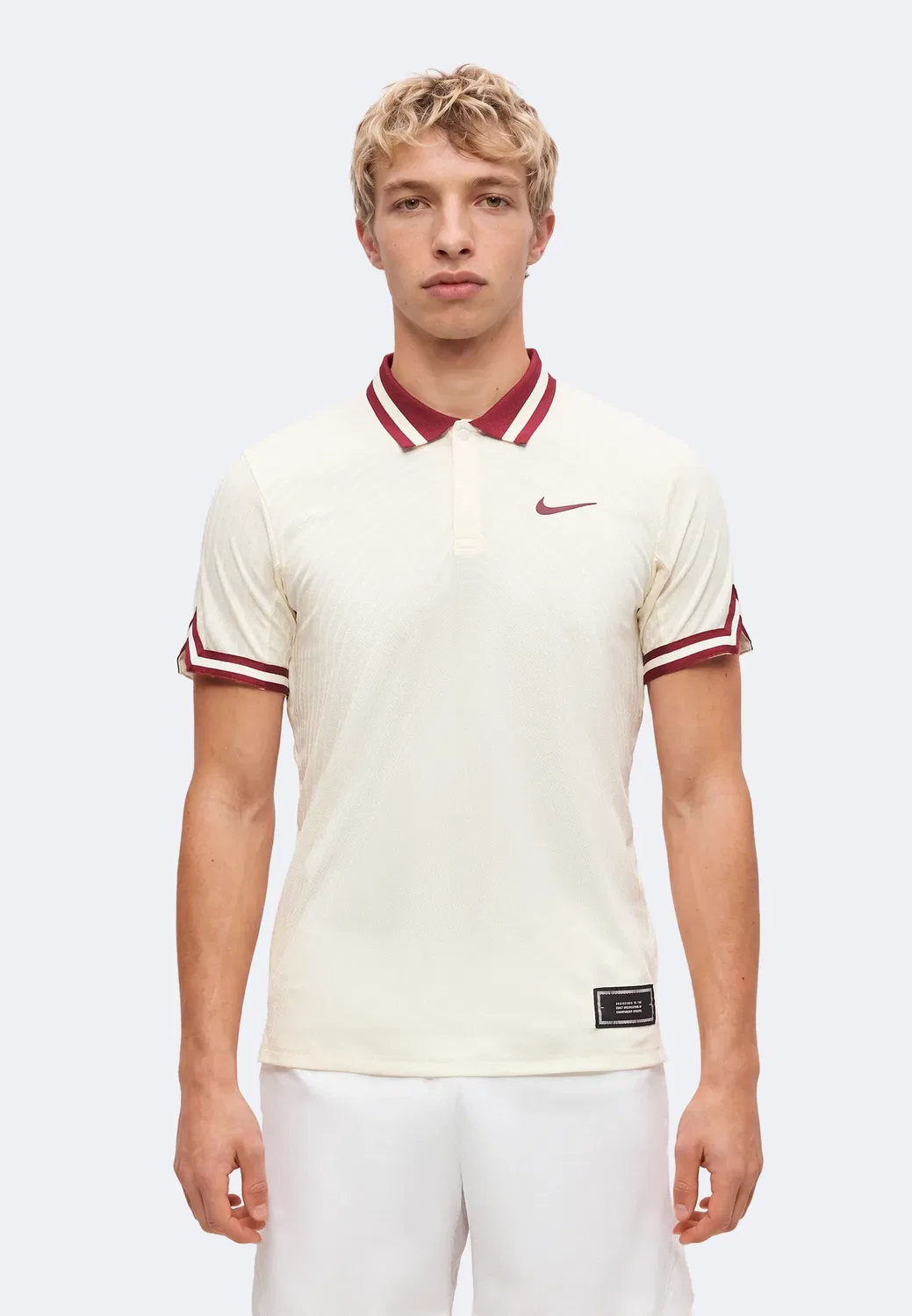Футболка-Поло Slam u2 ny Nike Performance, Pale Ivory/Team Red