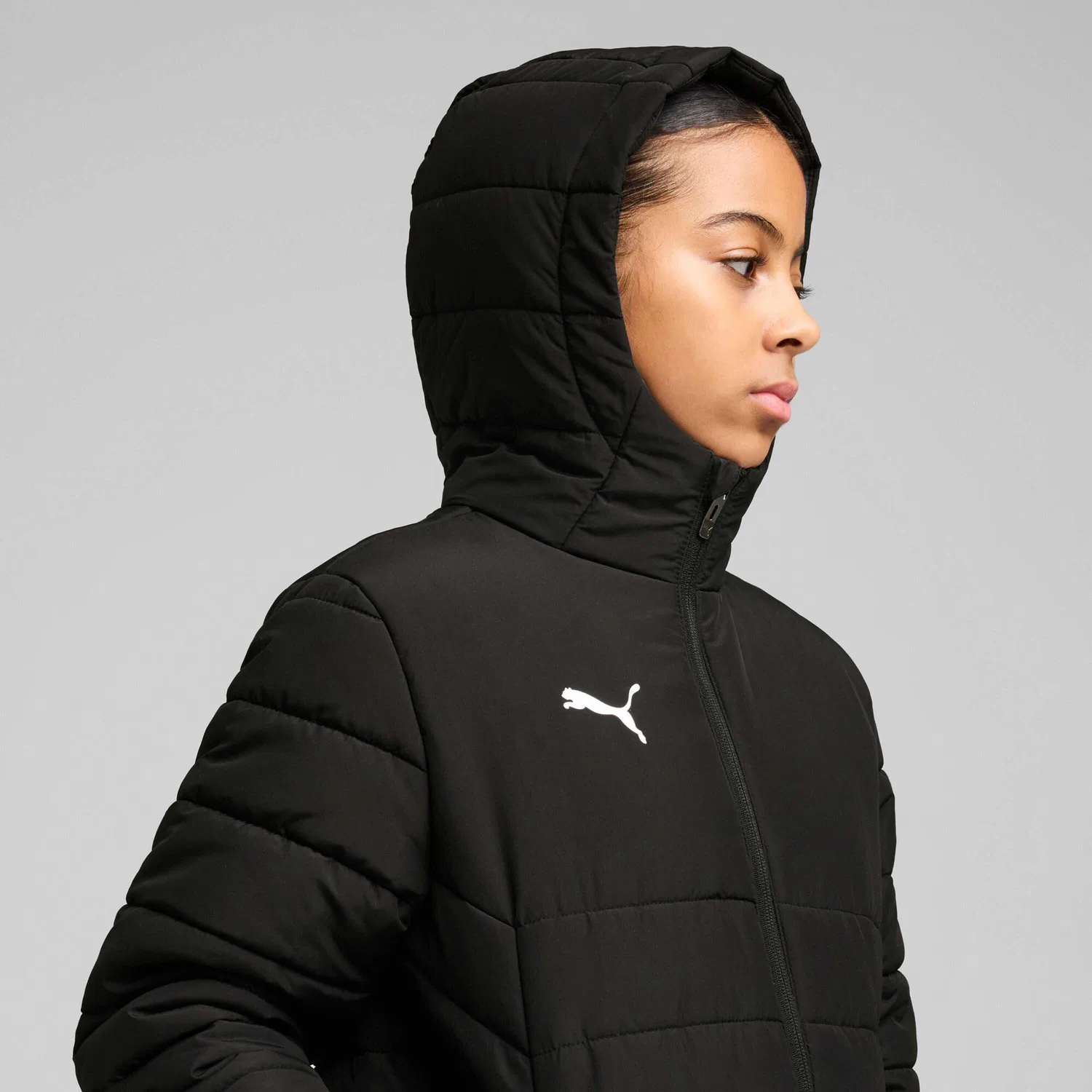 Детская куртка с капюшоном teamADDITIONS Puma, Schwarz — фото 3