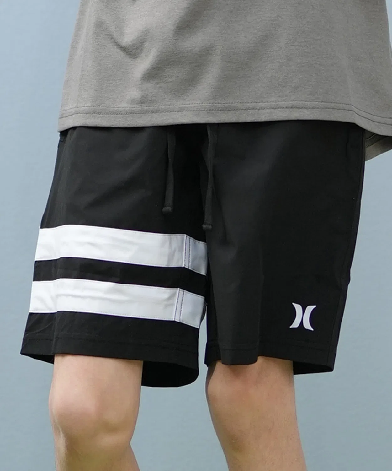 Детские плавки с принтом Hurley, Black/White