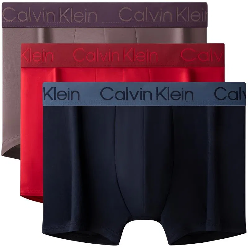 Мужские боксеры с принтом Calvin Klein, 7HV-Navy/China Red/Beige Nude