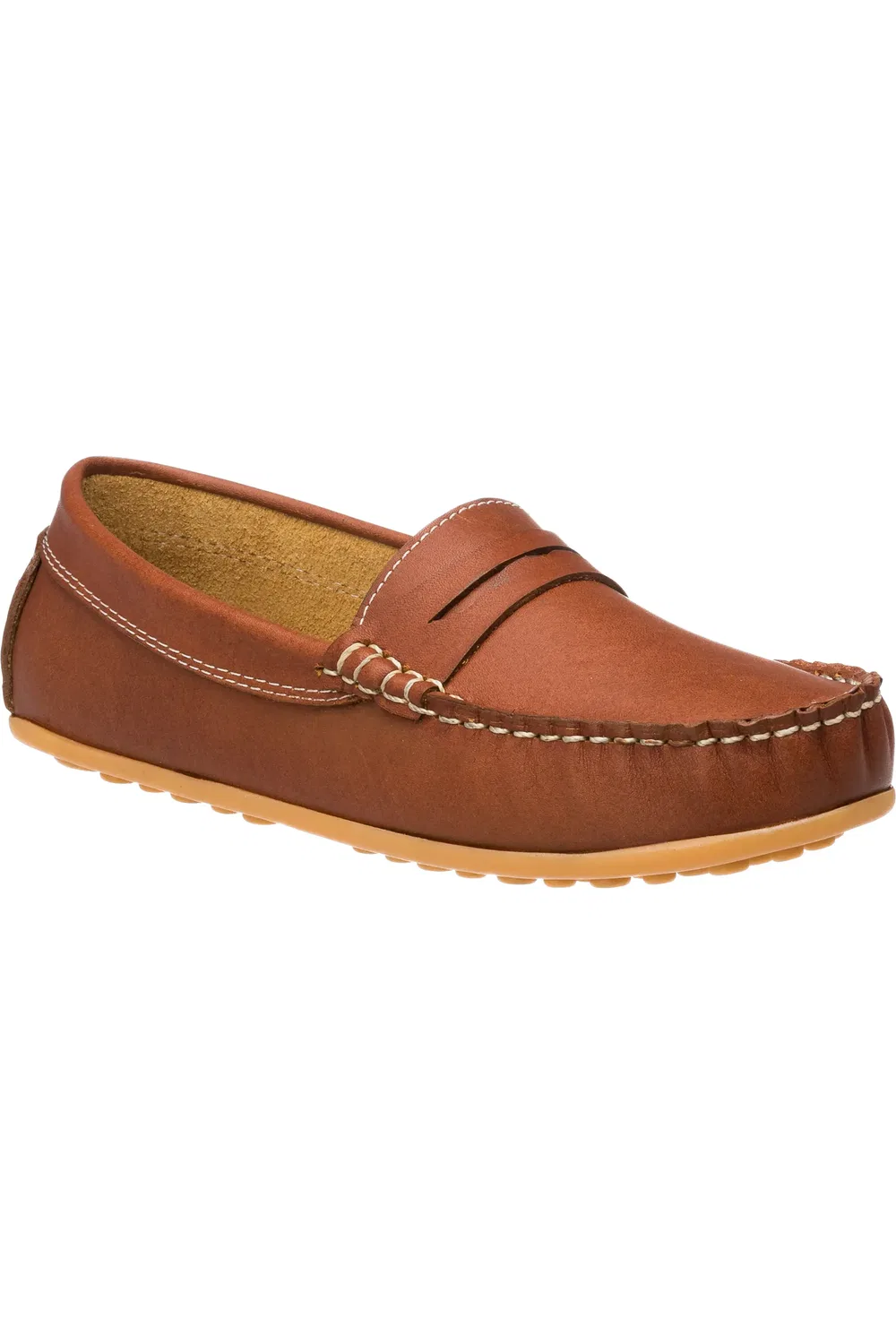 Детские туфли лоферы на плоской подошве Driving Loafer Elephantito, Saddle