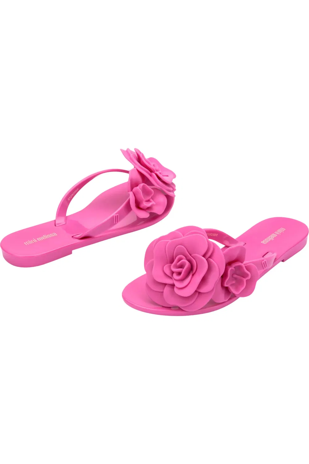 Детские сандалии с цветочным аппликациями Harmonic Mini Melissa, розовый — фото 4