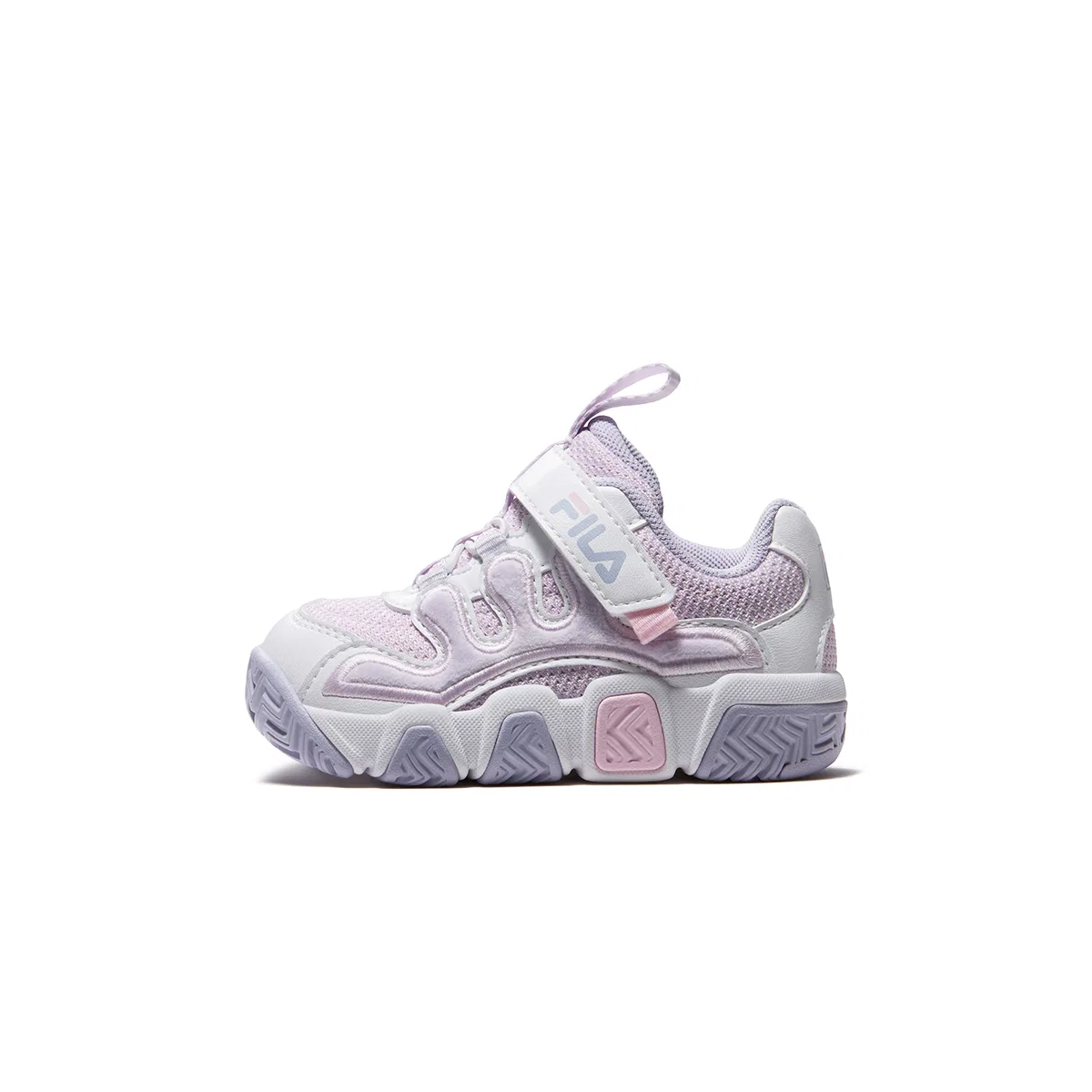Детские баскетбольные кроссовки для малышей с принтом FILA KIDS, Light Lavender/FILA White