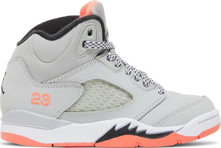 

Кроссовки Air Jordan 5 Retro PS Wolf Grey Hot Lava, серый