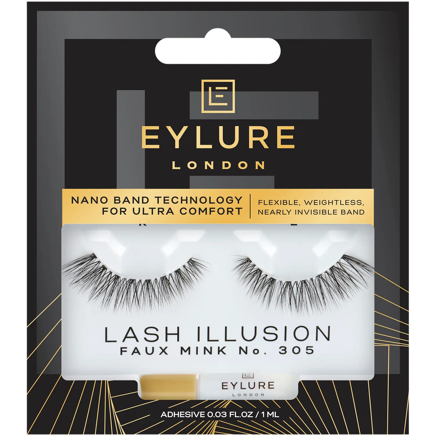 

Eylure Illusion накладные ресницы с клеем 305, 1 упаковка
