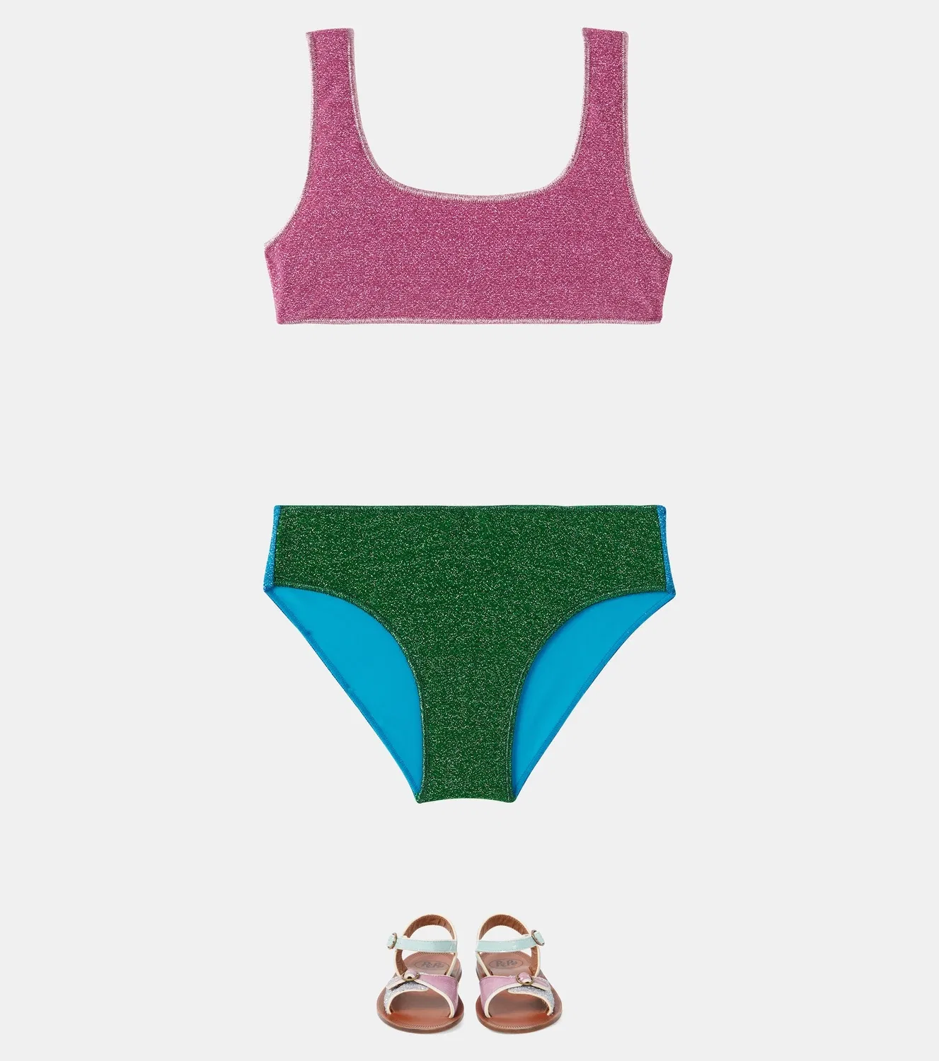 Комплект бикини из ламе Lumière Oseree Kids, Multicolor — фото 2