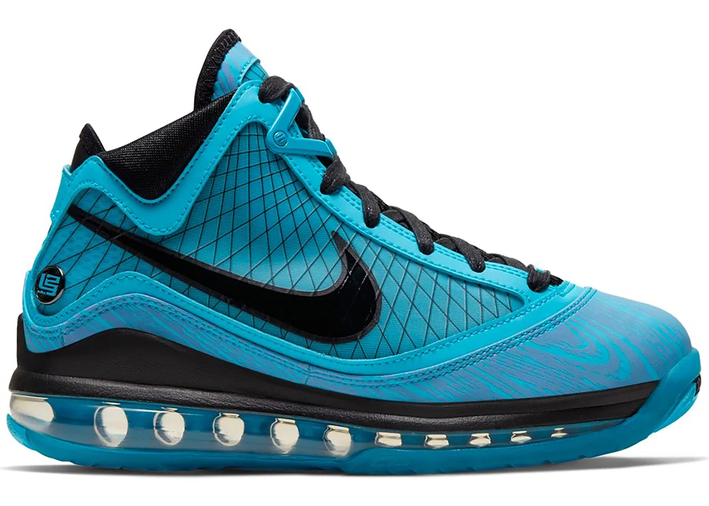 Детские кроссовки для мальчиков баскетбольные Nike LeBron 7, Chlorine Blue/Black