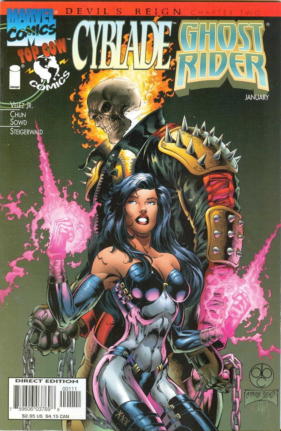 

Cyblade Ghost Rider No. 1 (Devil's Reign chapter 2) (Marvel Comics & Top Cow)