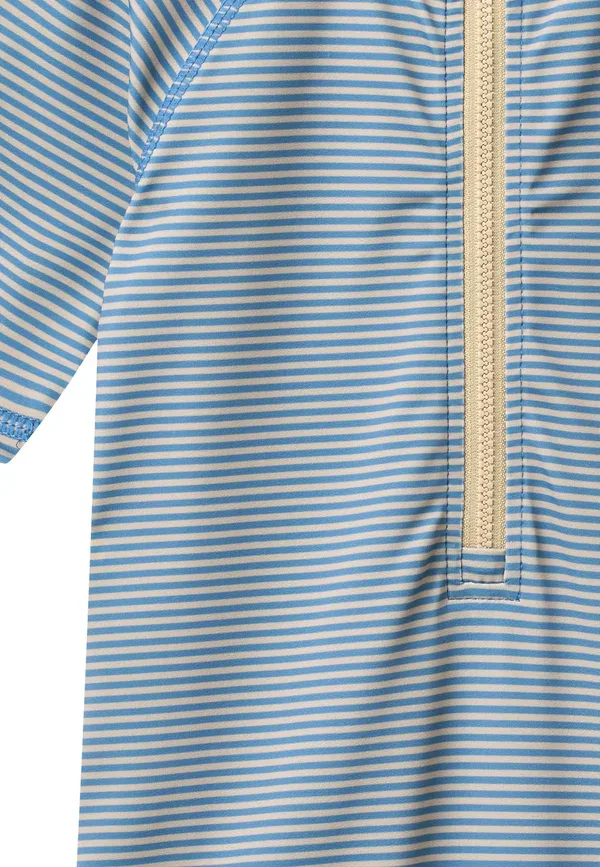 Купальник быстросохнущий Badeanzug sonnenschutzanzug s/s cas unisex Wheat Swim Stripe, синий — фото 3