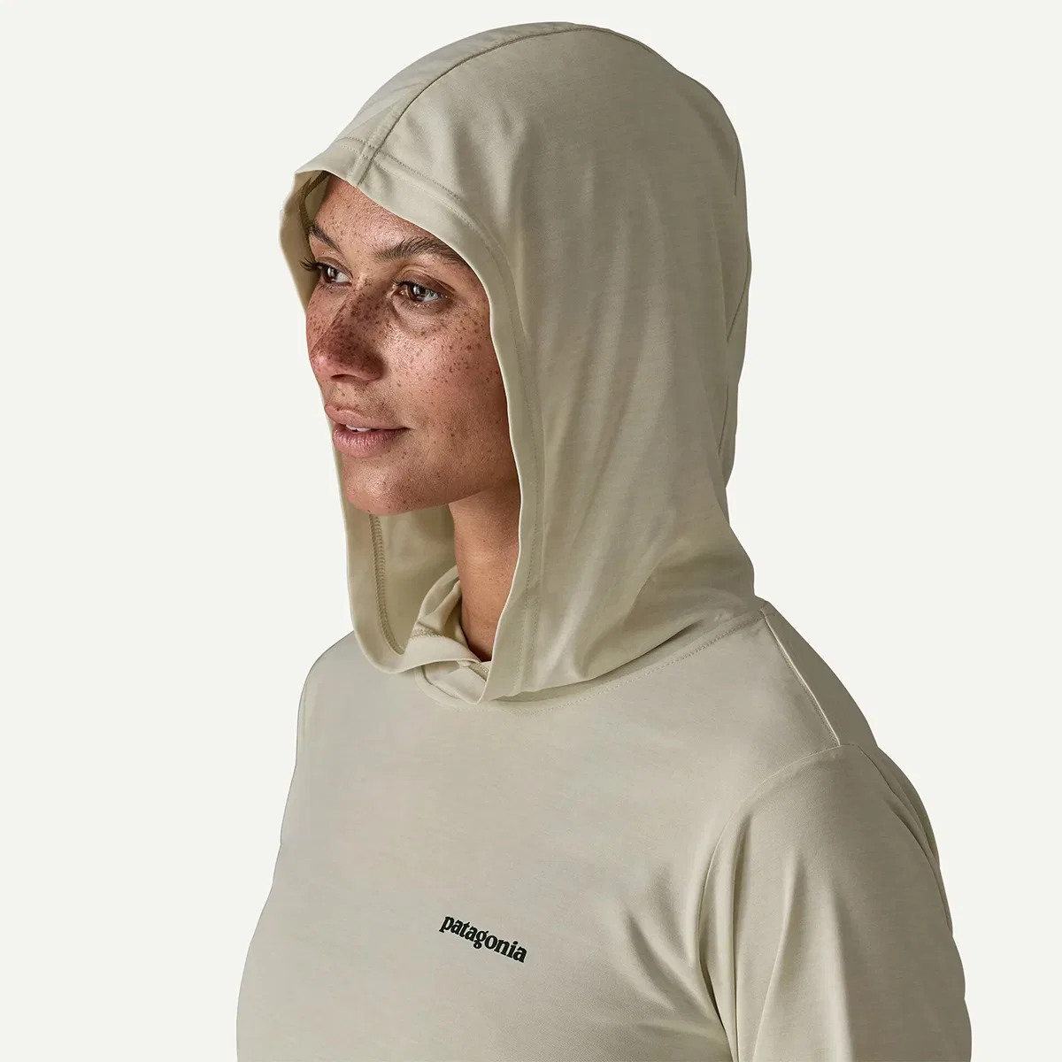 Женский свитшот с длинным рукавом Capilene Cool Boardshort Logo Daily Hoodie Patagonia, Dyno White — фото 2