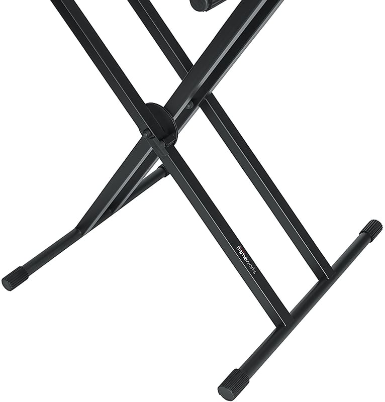 Gator - GFW-KEY-5100X - Deluxe Two Tier X Style Keyboard Stand - Black - фото