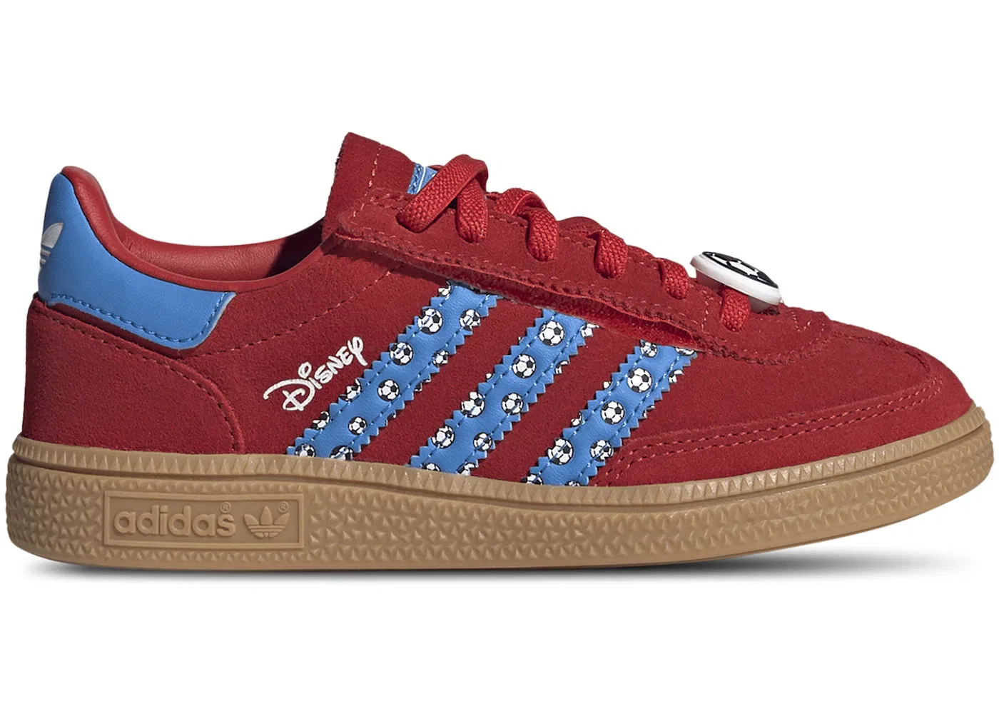 Детские кроссовки с закрыванием на липучке Adidas Handball Spezial Comfort Closure, Red/Lucid Ray Blue/Gum