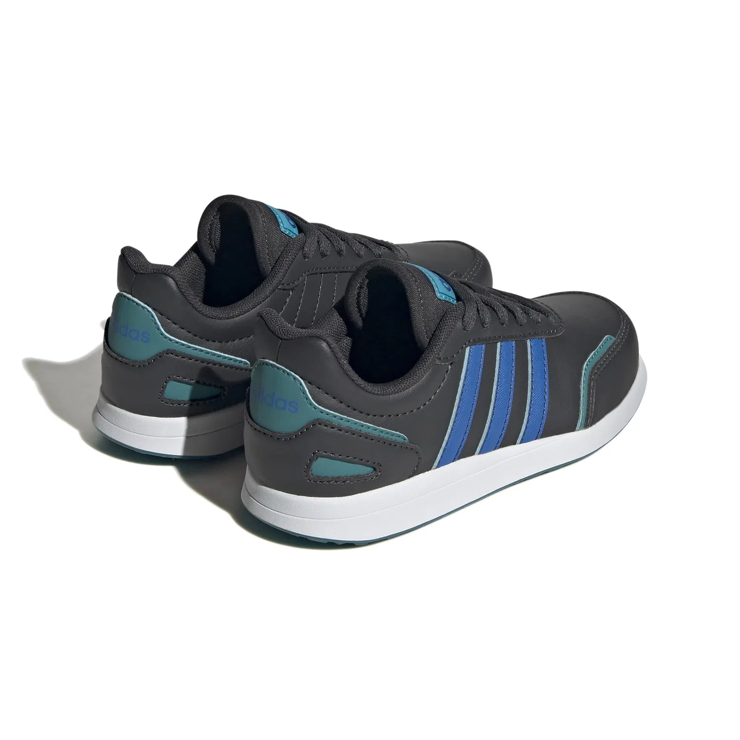 Детские кроссовки для бега с шнуровкой Vs Switch 3 Lifestyle Running Lace Adidas, Carbon Bright Royal Arctic Fusion — фото 4