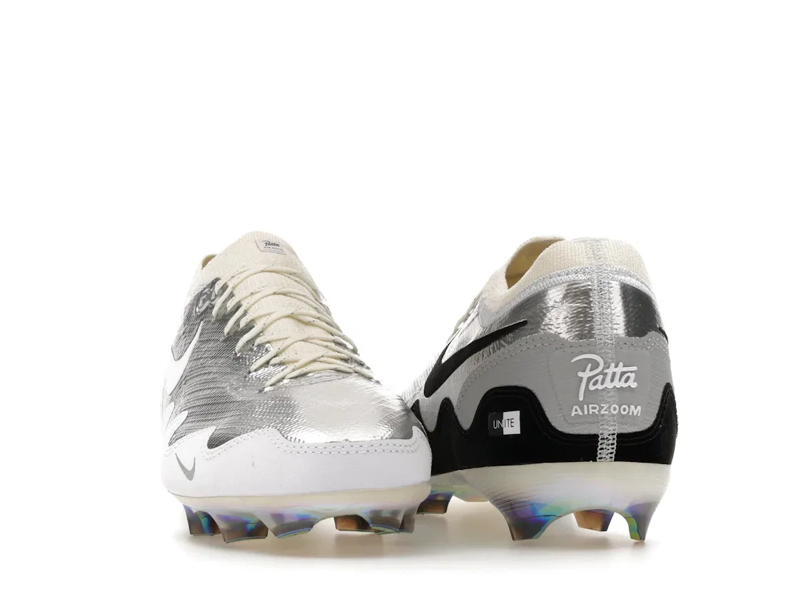 Детские бутсы Nike Jr. Mercurial Vapor 16 Elite Patta Chrome, Chrome/Black/White — фото 2