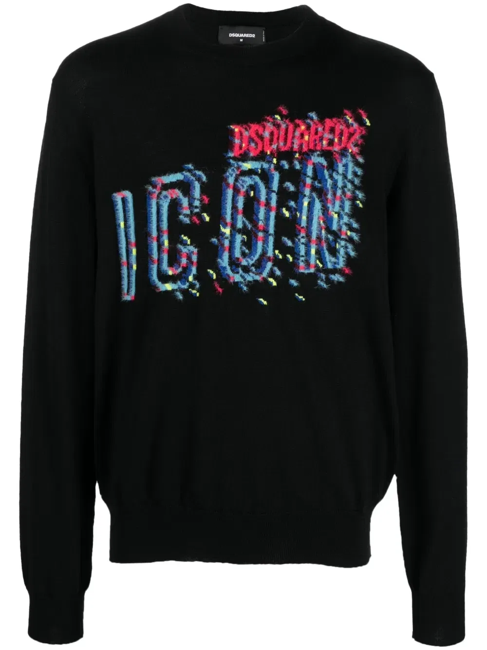 Джемпер с логотипом Dsquared2, черный