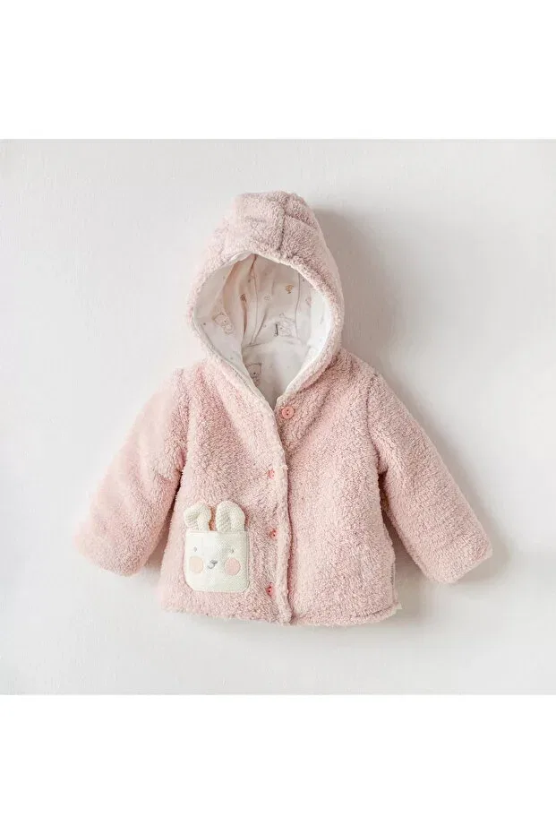 Детское пальто для девочек с капюшоном Ballerina welsoft baby coat Generic Brands, Pink