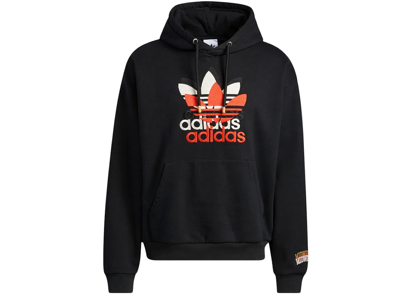 Детский худи с принтом Midwest Kids Journey Adidas, Black/White/Red
