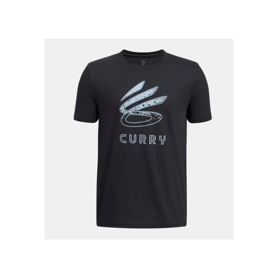 Детская футболка с длинным рукавом UA Curry Logo Under Armour, Черный