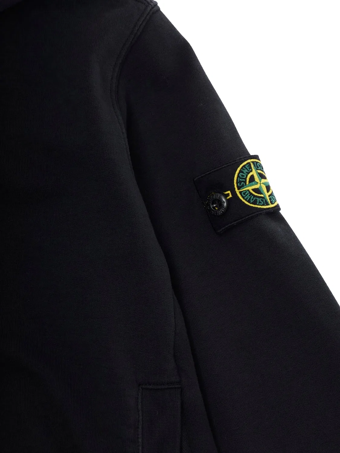 Худи с лого на патче Stone Island, черный — фото 2