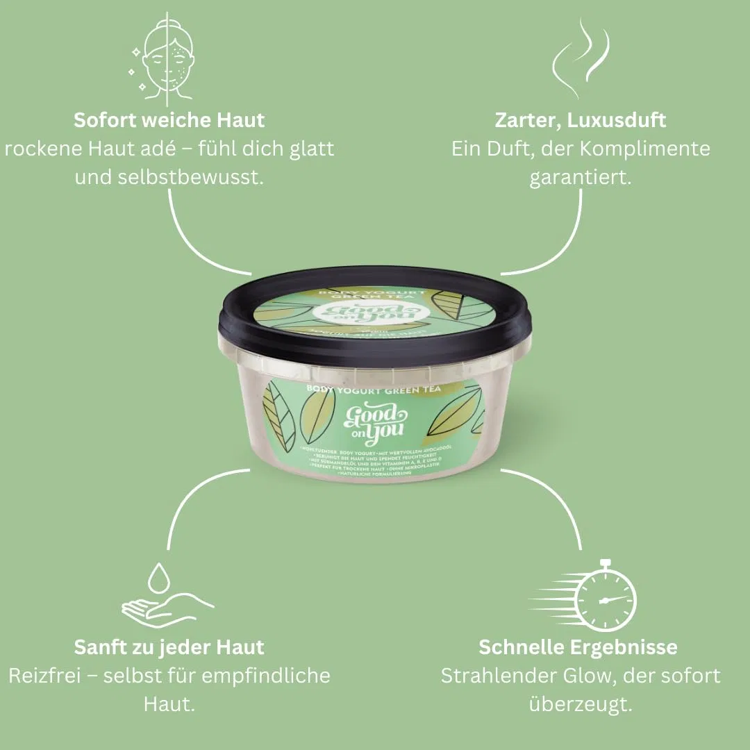 Лосьон для тела Body Yoghurt Green Tea с витаминами A, B, E, D, 5 x 300 мл Good On You — фото 3