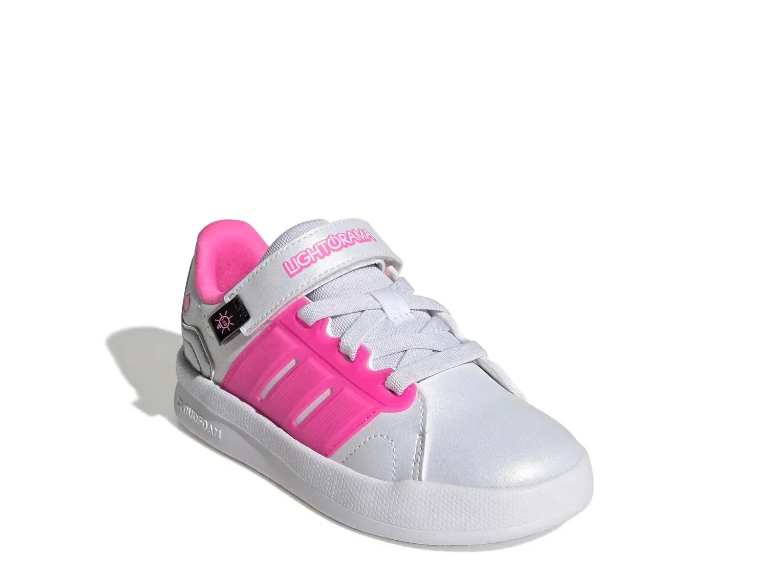 Кроссовки со светодиодами Lightorama, adidas, белый/розовый