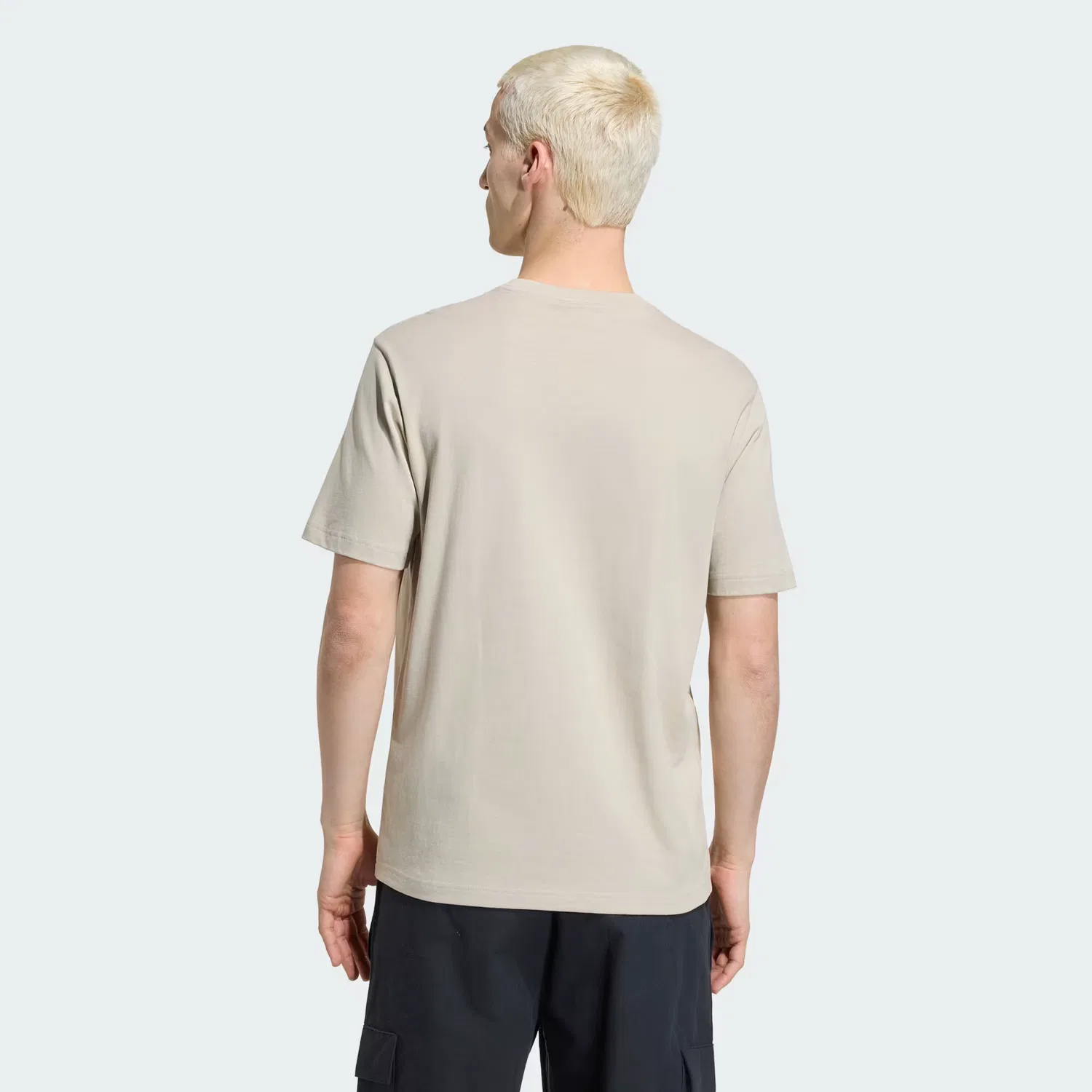 Мужская футболка с круглым вырезом Trefoil Essentials Adidas Originals, Khaki Three — фото 3
