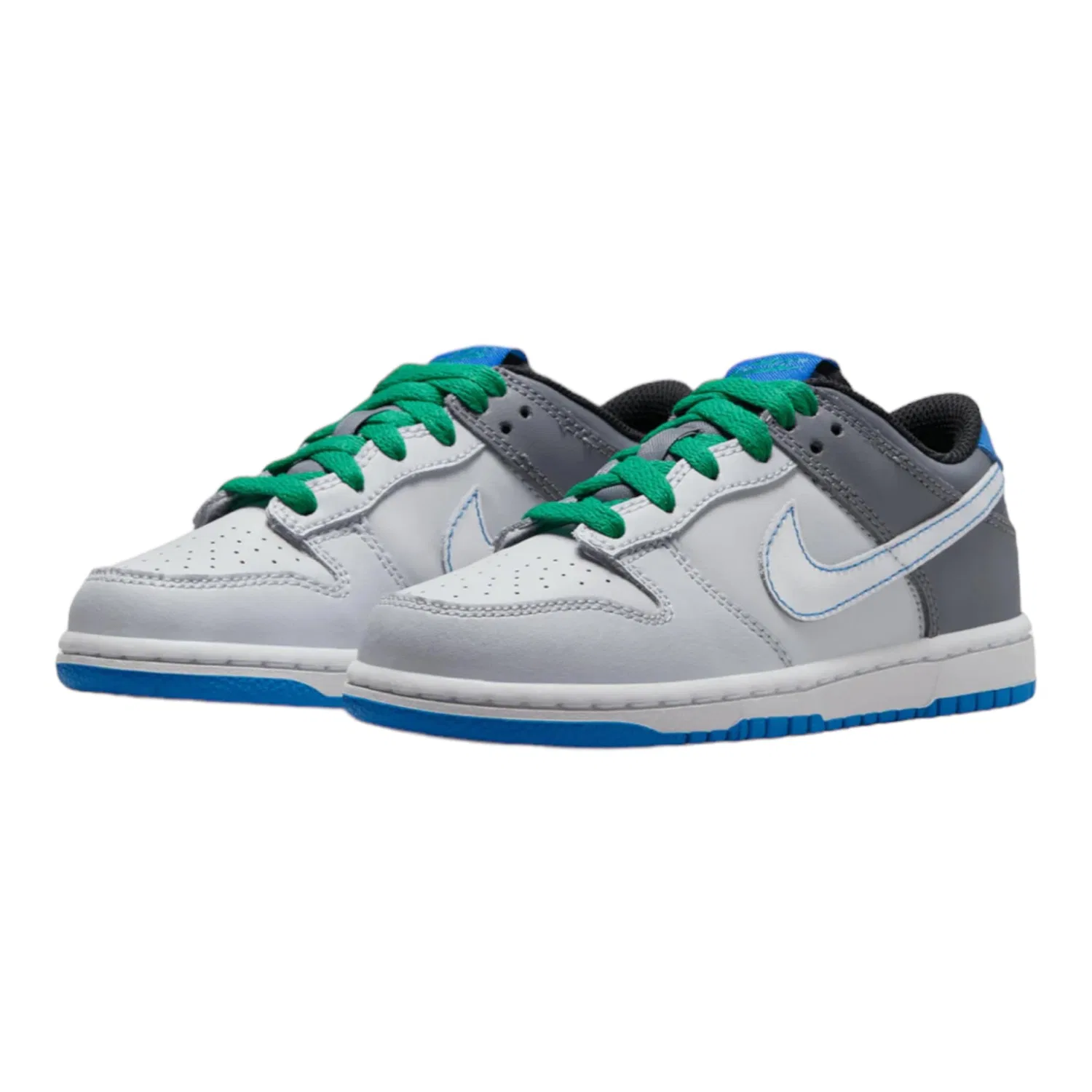 Детские кроссовки для мальчиков с низкой посадкой NIKE Dunk Low, White/Laser Fuchsia — фото 3