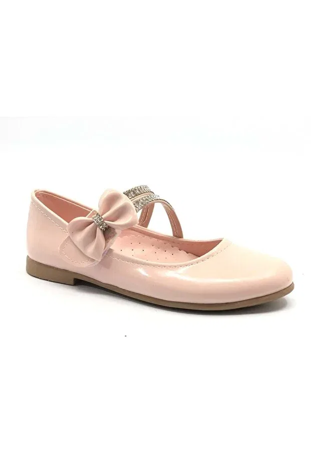 Детские балетки для девочек с бантом Iremsu 24-01 Kids Club Shoes, Powder — фото 3