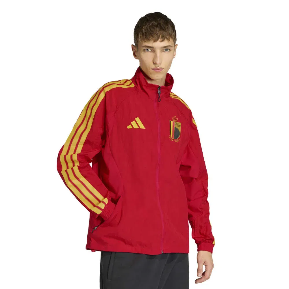 Мужской свитшот с полной застежкой-молнией Belgium Home Anthem Adidas, Red