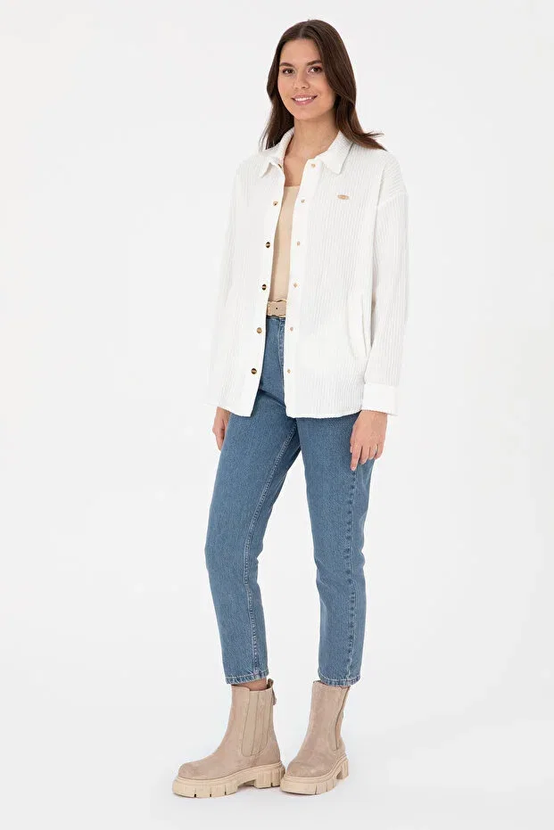 Женская рубашка с длинным рукавом U.S. Polo Assn., Nude Color — фото 4