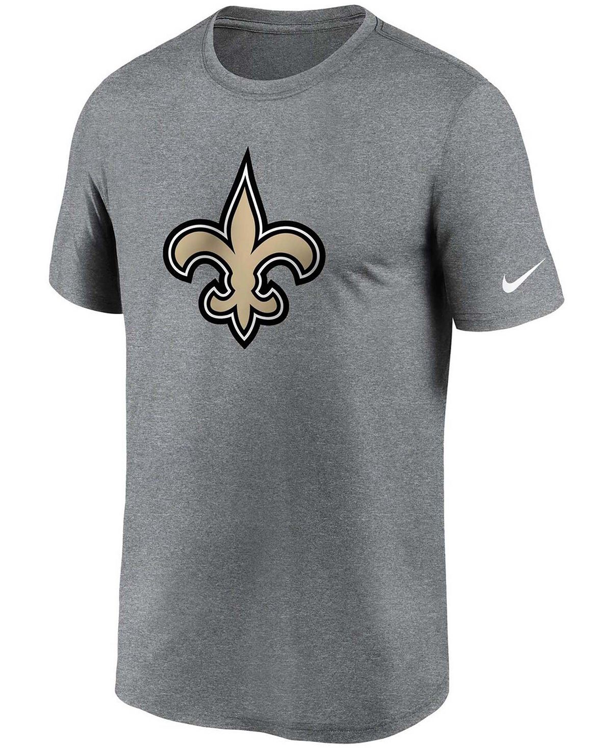 Мужская футболка big and tall из меланжевого древесного угля с логотипом new orleans saints essential legend performance Nike, мульти — фото 4