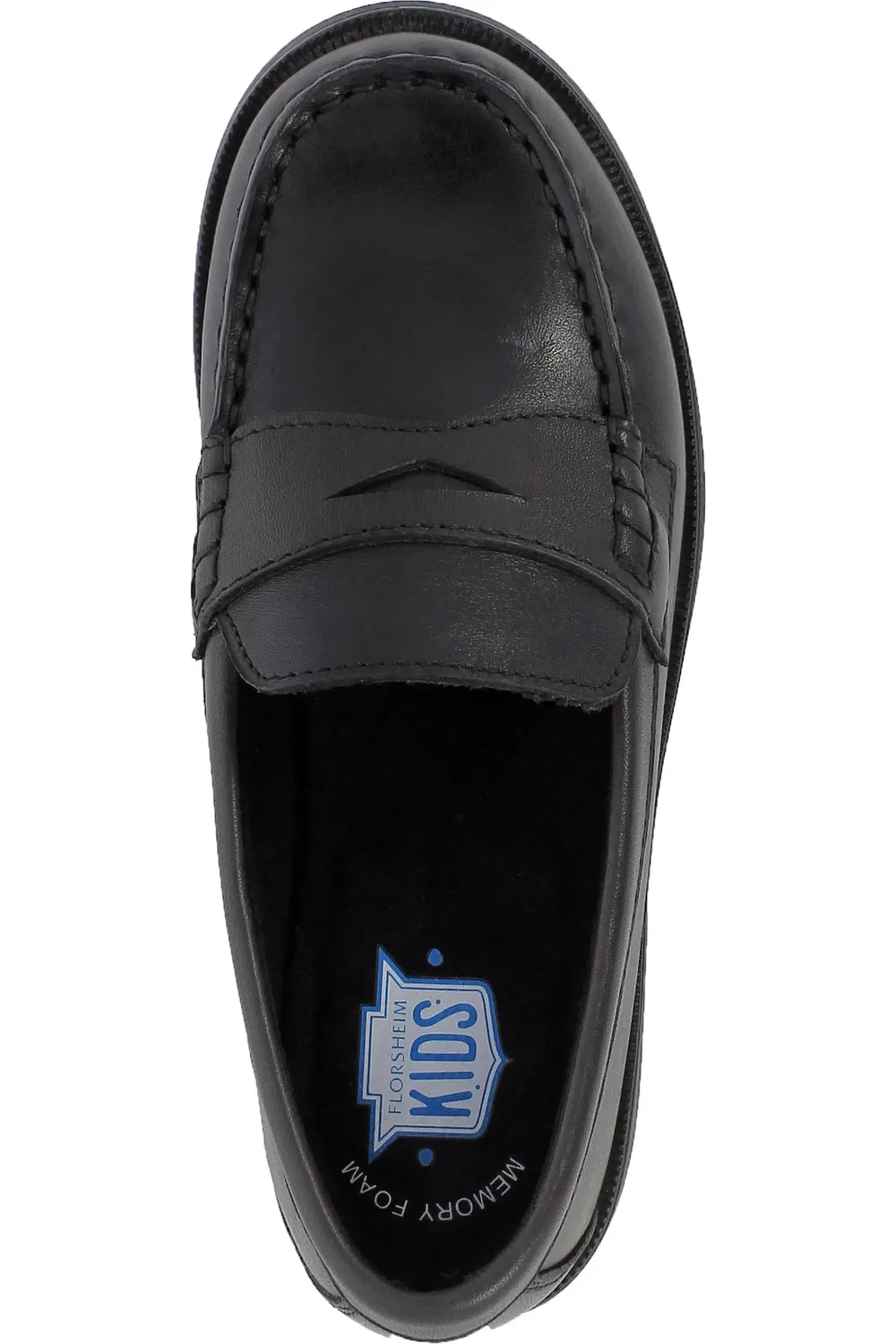 Детские туфли лоферы на плоской подошве Croquet Florsheim, черный — фото 4