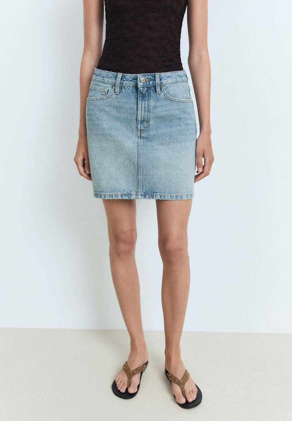

Джинсовая юбка SHORT - Mini skirt Mango, синий