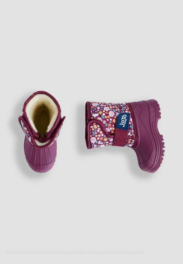 Уютные зимние детские туфли стандартного размера Jojo Maman Bébé, Berry Floral — фото 3