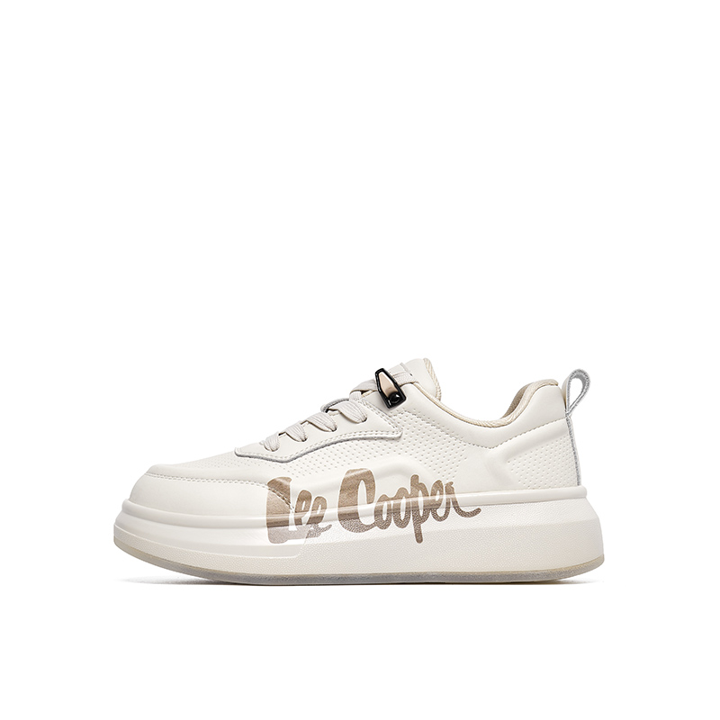 

Lee Cooper Высокие противоскользящие низкие скейтерские кроссовки унисекс бежевые женские, цвет Beige Women's