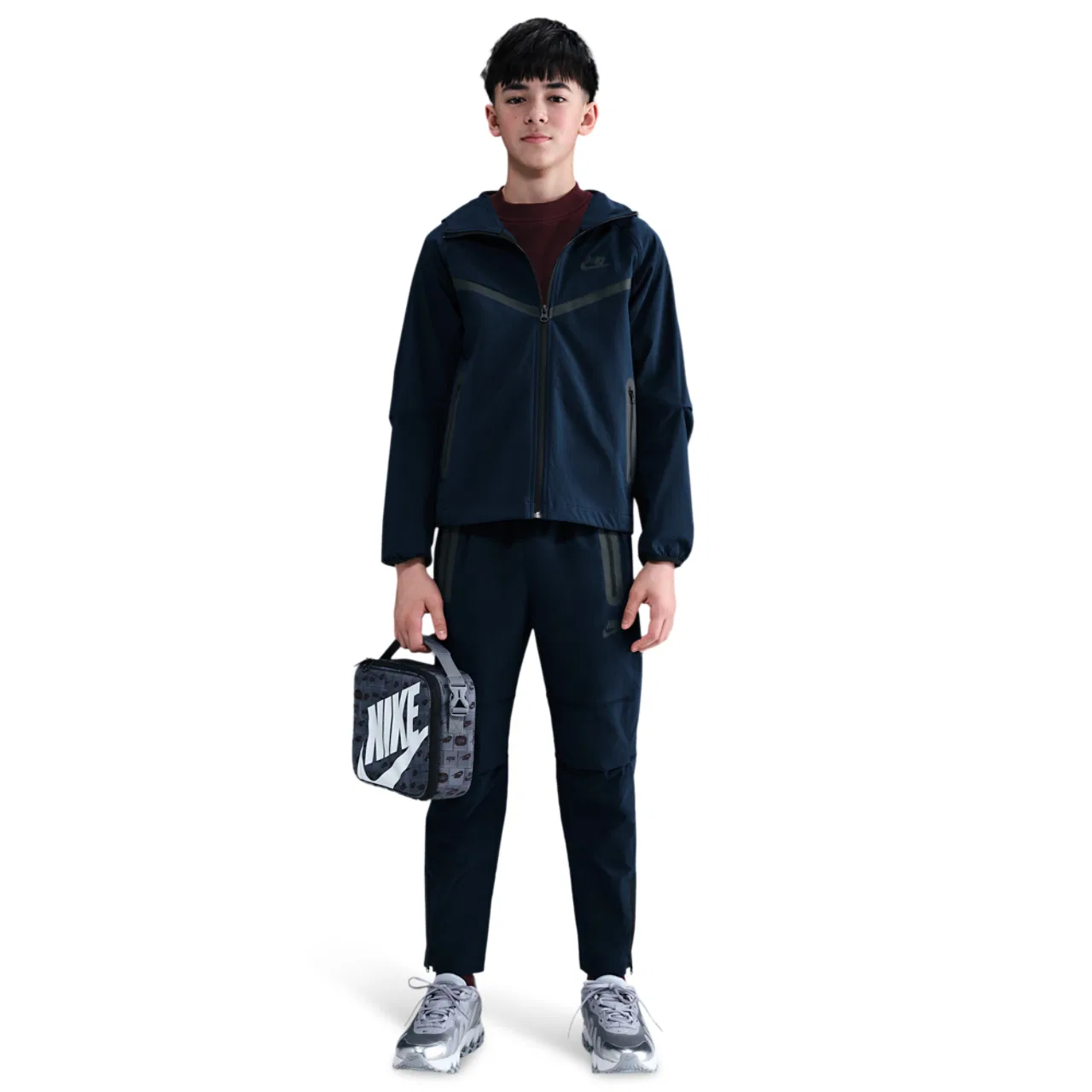 Куртка для мальчиков Tech Woven Full-Zip Nike, цвет Obsidian/Obsidian/Black — фото 3