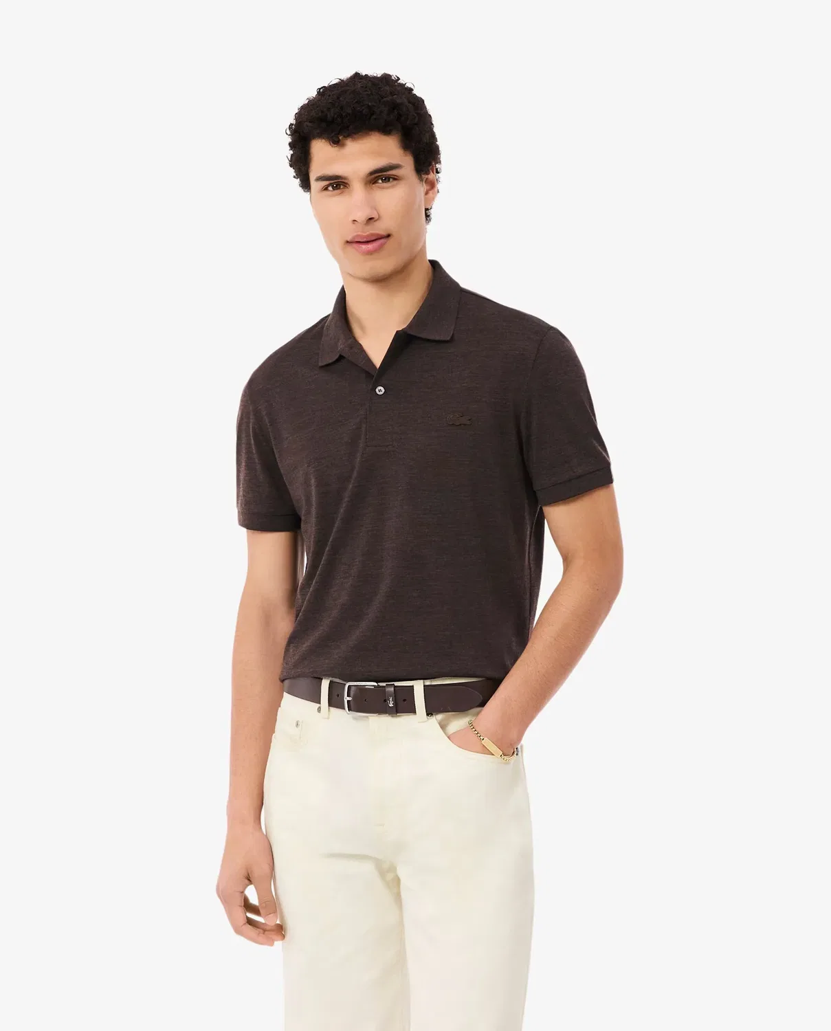 Мужское поло с коротким рукавом Lacoste, Blanco