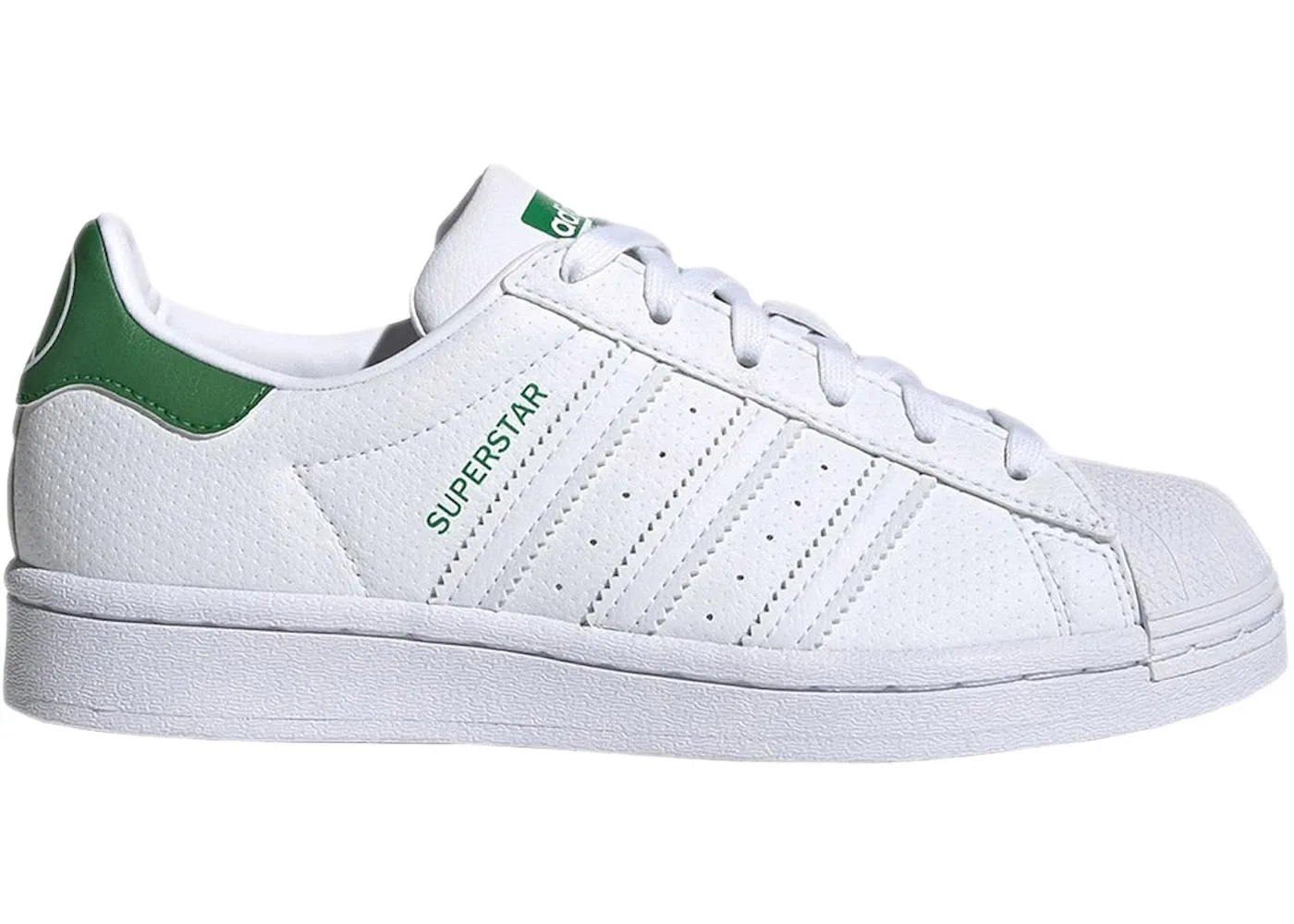 Детские кроссовки Lifestyle Adidas Superstar, Cloud White/Cloud White/Green